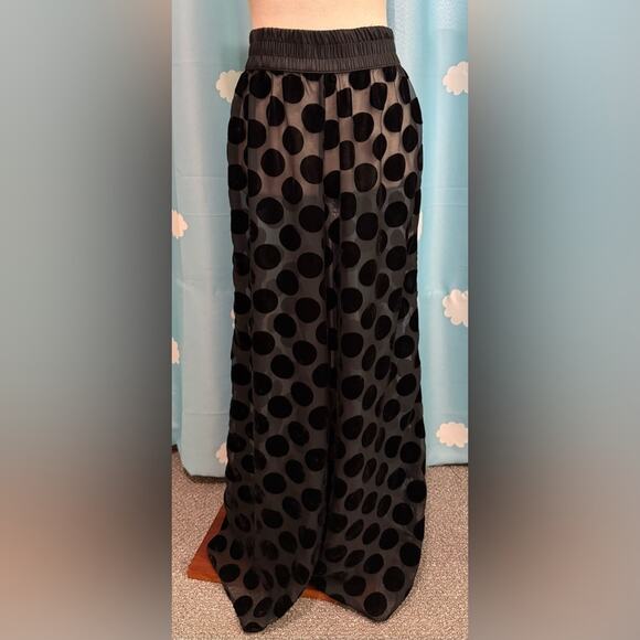 Victoria's Secret sheer polka dot lingerie wide leg pants.- S to M - Picture 7 of 12